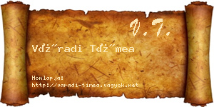 Váradi Tímea névjegykártya